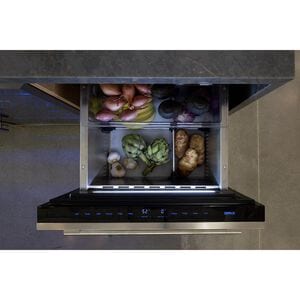 Zephyr Presrv Series 24 in. 3.9 cu. ft. Double Refrigerator & Freezer Drawers - Custom Panel Ready, , hires