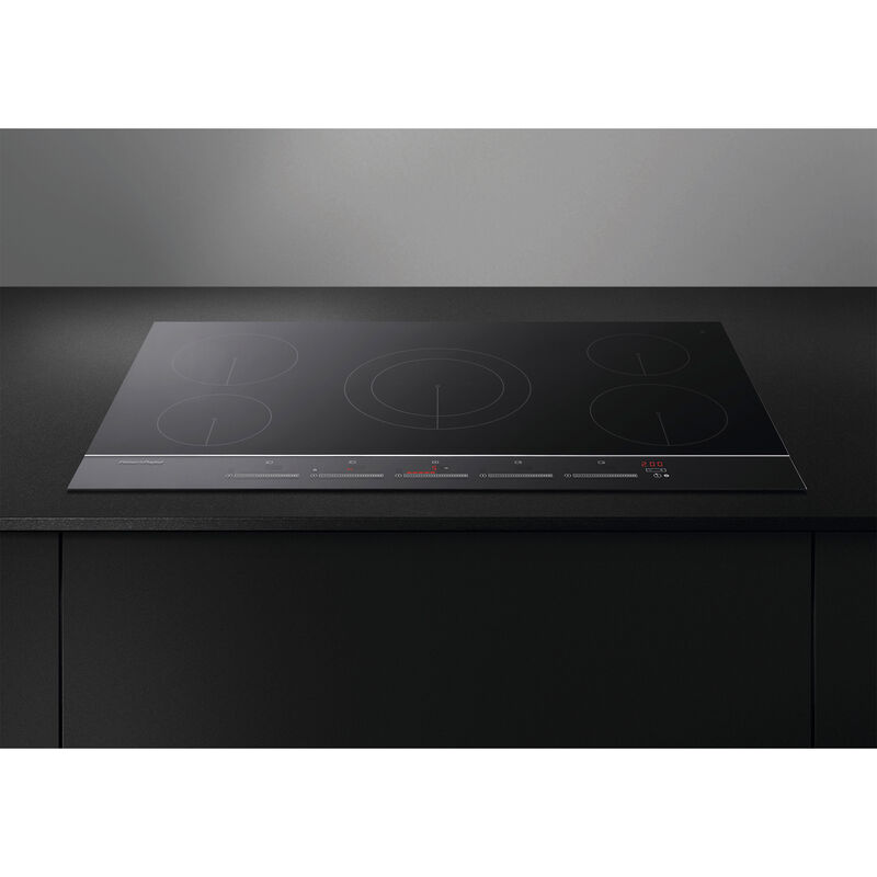 Fisher & Paykel Series 7 36 in. 5-Burner Induction Cooktop with Simmer Burner & Power Burner - Black Glass, , hires