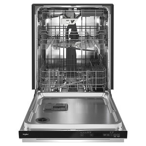 Whirlpool 24 in. Built-In Dishwasher with Top Control, 41 dBA Sound Level, 15 Place Settings, 5 Wash Cycles & Sanitize Cycle - Fingerprint Resistant Stainless, , hires