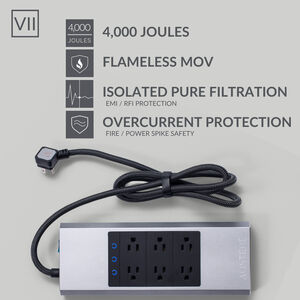 Austere VII Series 6-Outlet 4,000 Joules Surge Protector with 45 Watt PD Port, , hires