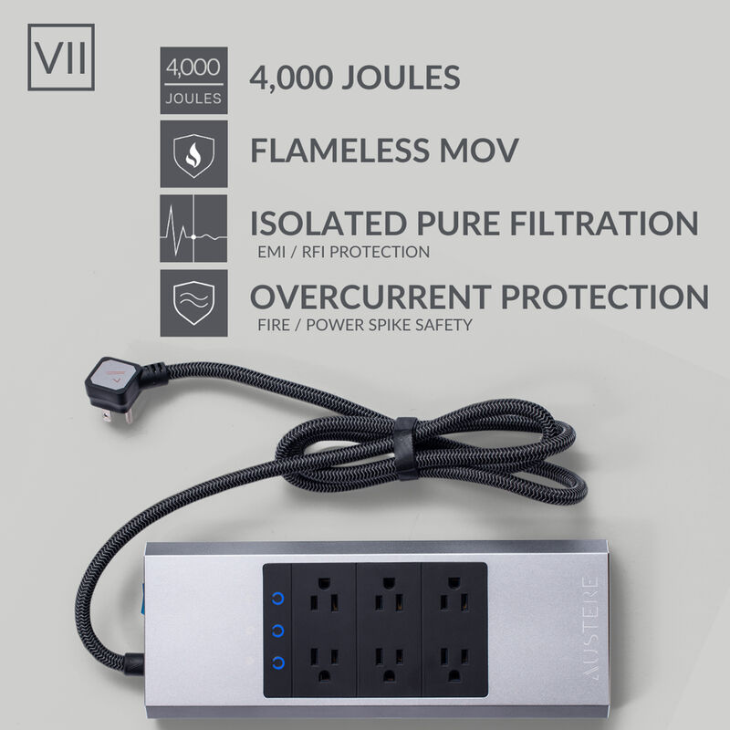 Austere VII Series 6-Outlet 4,000 Joules Surge Protector with 45 Watt PD Port, , hires