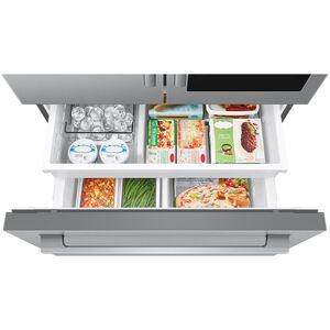Samsung 36 in. 28.5 cu. ft. Smart French Door Refrigerator with Ice & Water Dispenser - Fingerprint Resistant Stainless, , hires