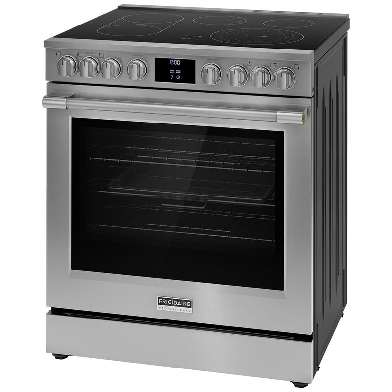 Frigidaire Professional 30 in. 6.2 cu. ft. Air Fry True European Convection Steam Electric Range with Smoothtop Burners - Stainless Steel, , hires