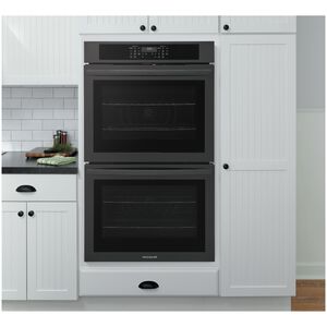 Frigidaire 30 in. 10.6 cu. ft. Top Control Electric Double Wall Oven With Standard Convection - Black, Black, hires