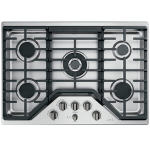 Cafe knob Set for 5 Piece Gas Cooktops and Ranges - Brushed Black, , hires