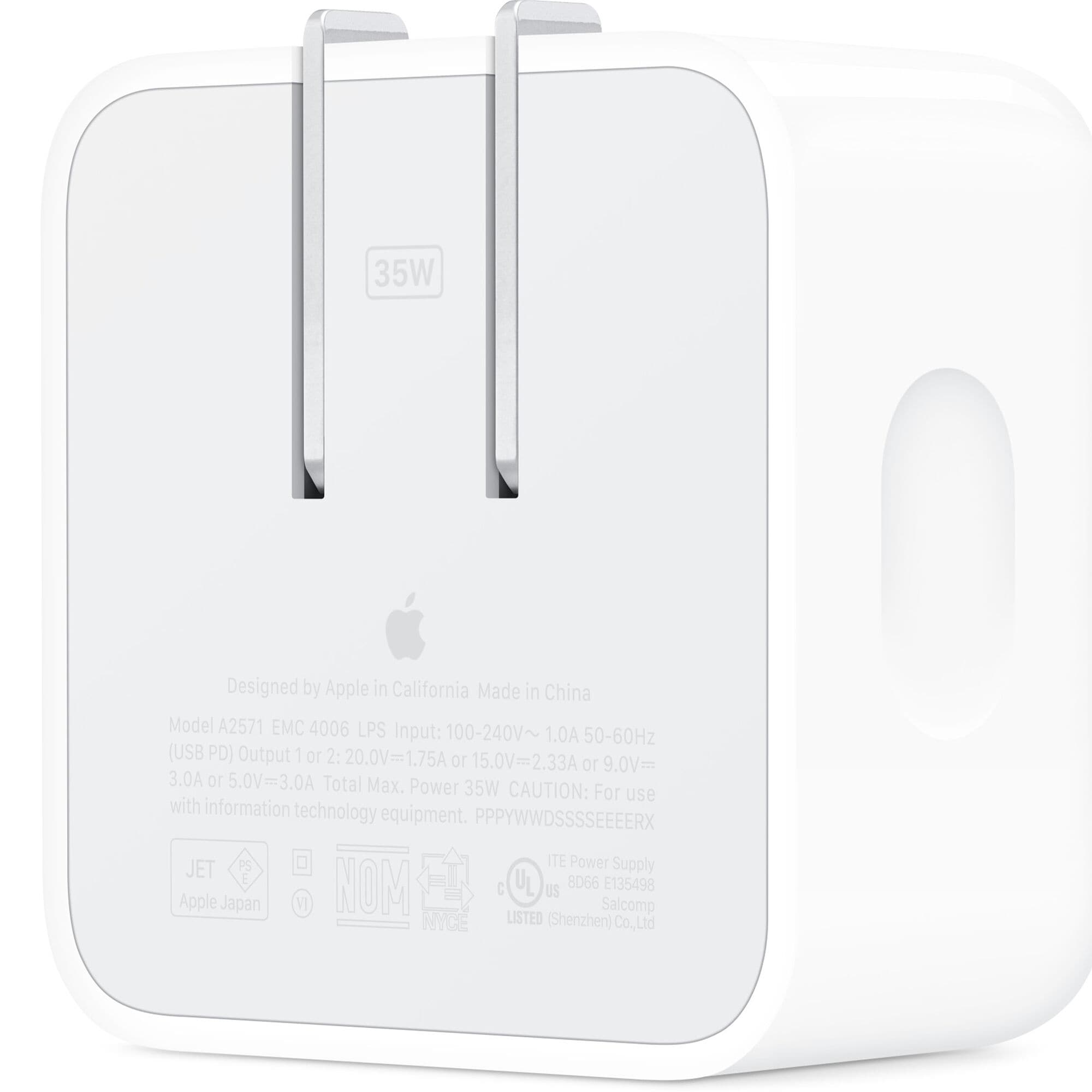 Apple 35 Watt Dual USB-C Port Compact Power Adapter - Wall
