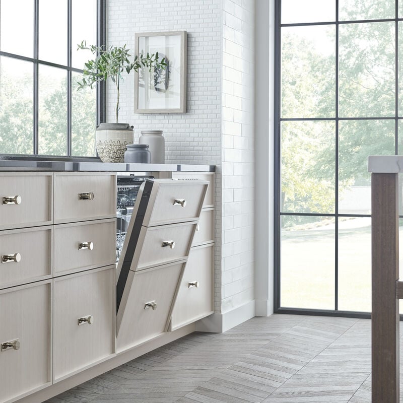 Monogram 24 in. Top Control Flush-Mount Smart Dishwasher with 39 dBa Sound Level, 3rd-Rack & Max Dry system - Custom Panel Ready, , hires