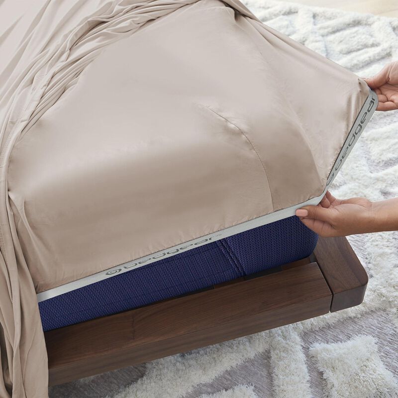 BEDGEAR Hyper-Cotton Performance Split Head Queen Size Sheet Set - Beige, , hires