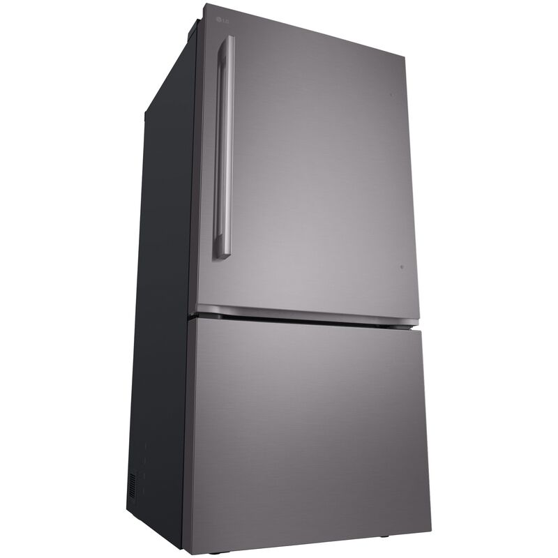 LG 33 in. 25.5 cu. ft. Smart Bottom Freezer Refrigerator with Ice Maker - Black Stainless Steel, , hires