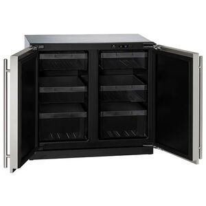 U-Line 3000 Series 36 in. 6.9 cu.ft. Built-In Counter Depth French Door Freeezerless Refrigerator - Stainless Steel, , hires