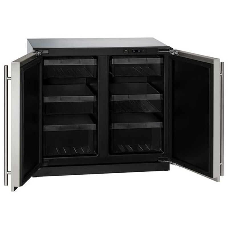 U-Line 3000 Series 36 in. 6.9 cu.ft. Built-In Counter Depth French Door Freeezerless Refrigerator - Stainless Steel, , hires