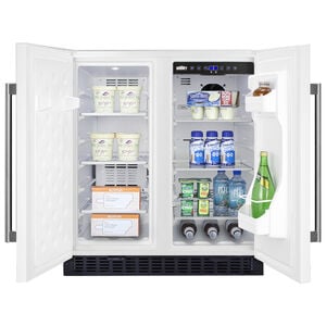 Summit 30 in. 5.4 cu. ft. Side by Side Undercounter Refrigerator - White, , hires