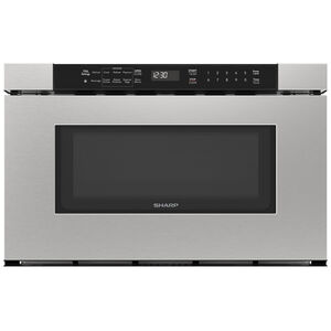 Sharp 24 in. 1.2 cu. ft. 950W Built-In Microwave with Sensor Cooking - Stainless Steel, , hires