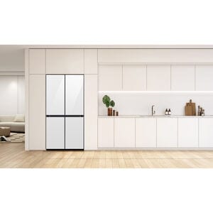 Samsung Bespoke 36 in. 22.8 cu. ft. Smart Counter Depth 4-Door French Door Refrigerator with Internal Water Autofill Pitcher - White Glass, White Glass, hires