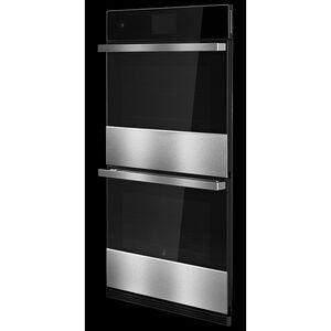 JennAir Noir 30" 10.0 Cu. Ft. Electric Smart Double Wall Oven with Dual Convection & Self Clean - Floating Glass Black, , hires