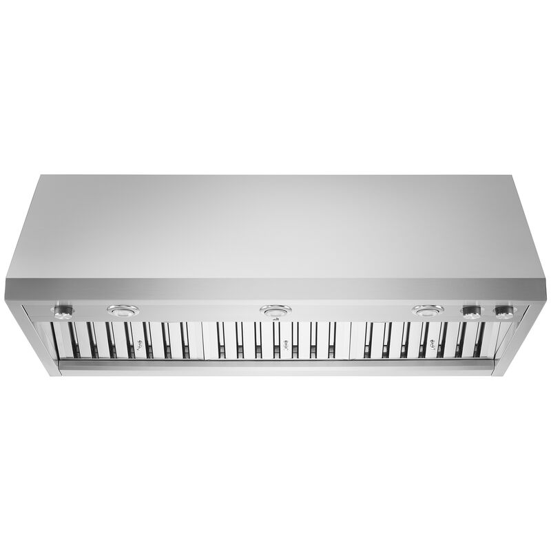 JennAir Pro-Style 48 in. Ducted Canopy Pro Style Style Range Hood with 1200 CFM, 4 Fan Speeds & 3 Halogen Lights - Stainless Steel, , hires