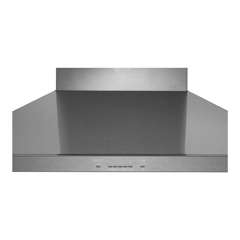 LG Studio 30 in. Smart Ducted Chimney Style Range Hood with 600 CFM, 5 Fan Speeds & 1 LED Light - Stainless Steel, , hires