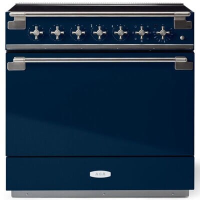 AGA Elise 36 in. 4.5 cu. ft. True European Convection Electric Range with 5 Induction Burners - Indigo | AEL361ININD