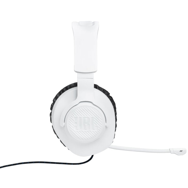 JBL Quantum 100P Wired Over-Ear Gaming Headset with Detachable Boom Mic - White, , hires