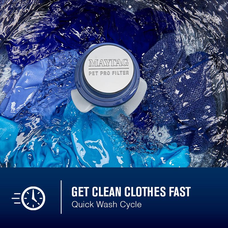 Maytag Pet Pro 27 in. 4.7 cu. ft. Top Load Washer with Agitator - Volcano Black, Volcano Black, hires