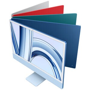 Apple iMac 24 in. (2023) with Apple M3 8-Core CPU, 10-Core GPU, 8 GB RAM, 256 GB SSD & Mac OS - Blue, , hires