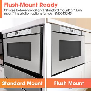 Sharp 24 in. 1.2 cu. ft. 950W Drawer Microwave with Sensor Cooking - Stainless Steel, , hires