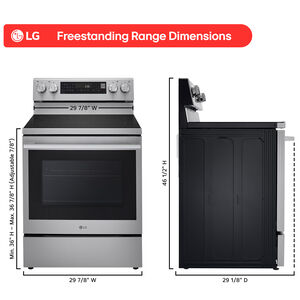 LG 30 in. 6.3 cu. ft. Smart Air-Fry True European Convection Electric Range with Radiant Burners - PrintProof Stainless Steel, , hires
