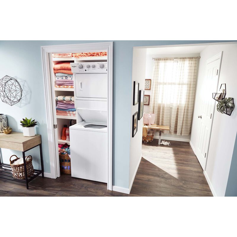 Whirlpool 27 in. Laundry Center with 3.5 cu. ft. Washer with 9 Wash Programs & 5.9 cu. ft. Gas Dryer & 4 Dryer Programs - White, , hires