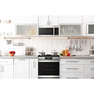 Sharp 30 in. 1.7 cu. ft. 1000W Over-the-Range Microwave with 300 CFM & Sensor Cooking - Stainless Steel, , hires