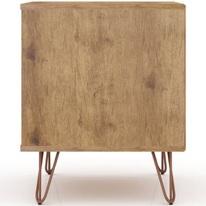 Manhattan Comfort Rockefeller Mid-Century Modern 1-Drawer Nightstand Textured Gray, , hires