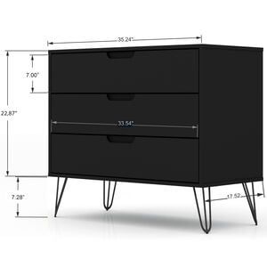 Manhattan Comfort Rockefeller Mid-Century Modern Dresser - Black, , hires