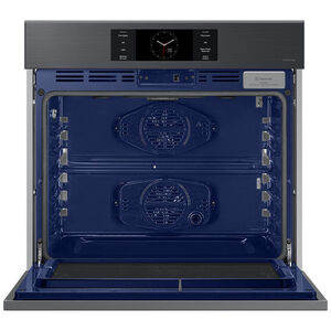 Samsung Bespoke 30 in. 5.1 cu. ft. Smart Steam Electric Single Wall Oven with Dual Convection - Matte Black, , hires