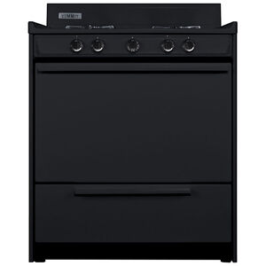 Summit 30 in. 3.7 cu. ft. Oven Freestanding Gas Range with 4 Open Burners - Black, , hires