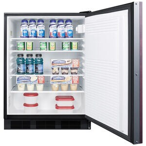 Summit AccuCold 24 in. 5.5 cu. ft. Undercounter Refrigerator - Custom Panel Ready with Black Cabinet, , hires