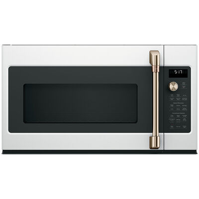 Cafe 30" 1.7 Cu. Ft. Over-the-Range Microwave with 10 Power Levels, 300 CFM & Sensor Cooking Controls - Matte White | CVM517P4RW2