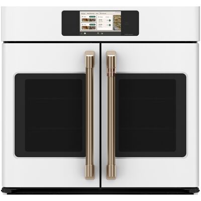 Cafe Professional Series 30 in. 5.0 cu. ft. Smart Electric Single Wall Oven with True European Convection - Matte White | CTS90FP4ZW2