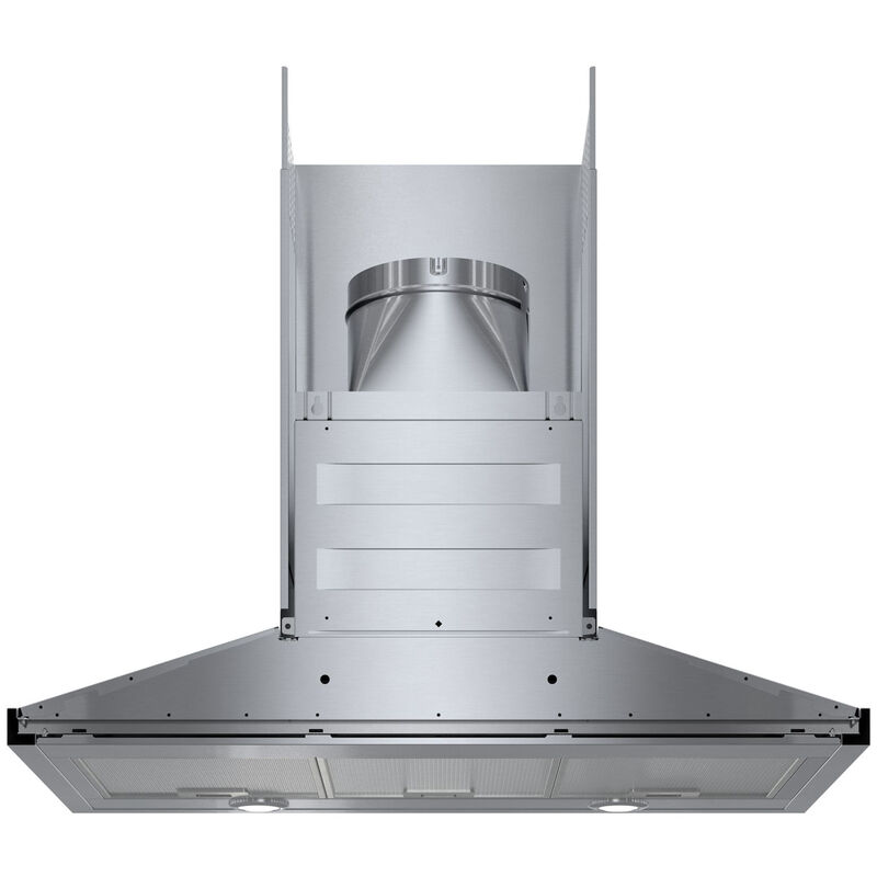 Bosch 300 Series 36 in. Convertible Chimney Style Range Hood with 300 CFM, 3 Fan Speeds & 2 LED Lights - Stainless Steel, , hires