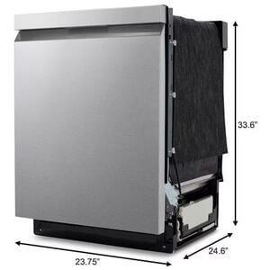 LG 24 in. Top Control Smart Dishwasher with 44 dBa Sound Level, 3rd-Rack, Dynamic Dry & Pocket - PrintProof Stainless Steel, PrintProof Stainless Steel, hires