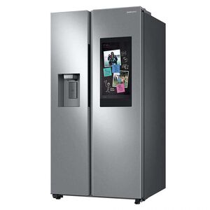 Samsung Family Hub Series36 in. 26.7 cu. ft. Smart Side by Side Refrigerator with Ice & Water Dispenser - Stainless Steel, Stainless Steel, hires