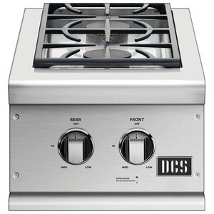 DCS 14 in. Liquid Propane Double Side-Burner - Stainless Steel, , hires