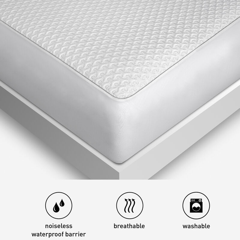 BEDGEAR Ver-Tex Queen Size Mattress Protector - White, , hires