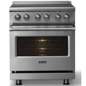 Viking 5 Series 30 in. 4.7 cu. ft. True European Convection Electric Range with Smoothtop Burners - Stainless Steel, , hires