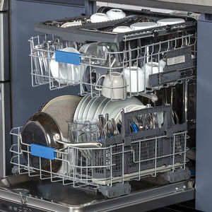 GE Profile 24 in. Smart Built-In Dishwasher with Top Control, 42 dBA Sound Level, 16 Place Settings, 5 Wash Cycles & Sanitize Cycle - Stainless Steel, , hires
