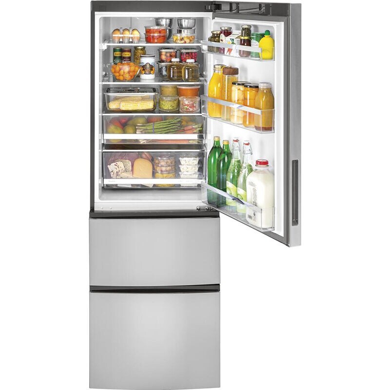 GE 24 in. 11.9 cu. ft. Counter Depth Bottom Freezer Refrigerator - Stainless Steel, , hires
