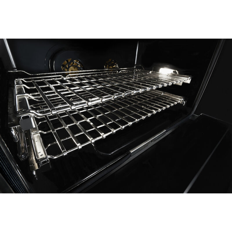 JennAir Noir Series 36 in. 5.1 cu. ft. Smart True European Convection Dual Fuel Range with 4 Sealed Burners & Grill - Stainless Steel, , hires