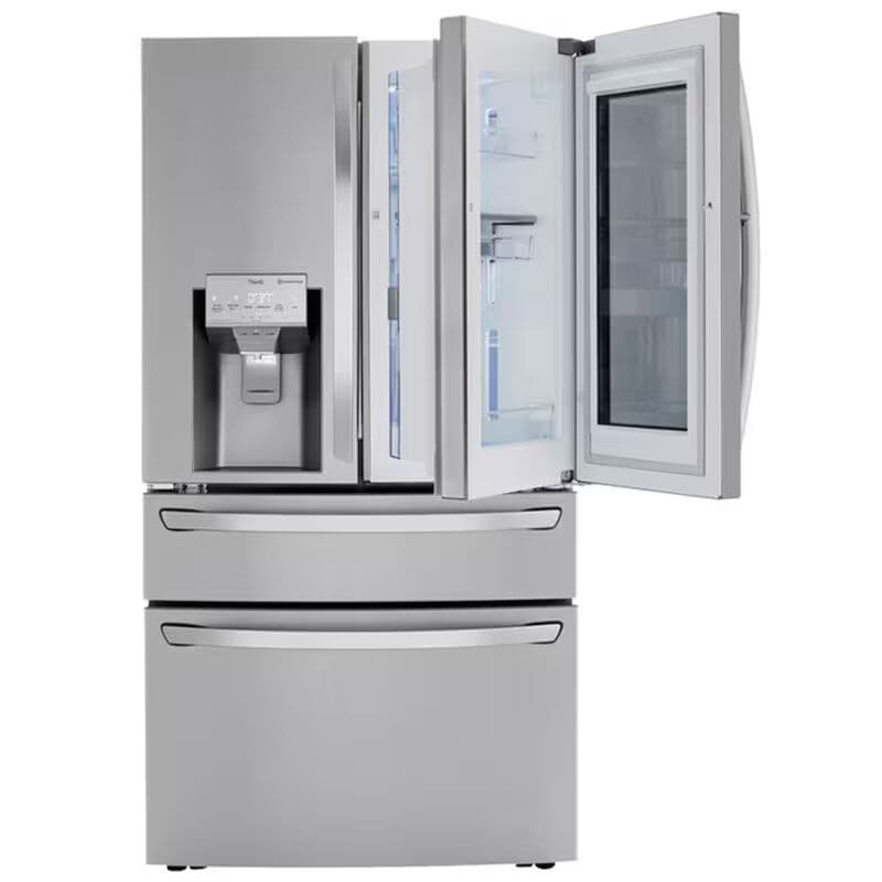 LG InstaView 36 in. 29.5 cu. ft. Smart 4-Door French Door Refrigerator with Ice & Water Dispenser - PrintProof Stainless Steel, PrintProof Stainless Steel, hires