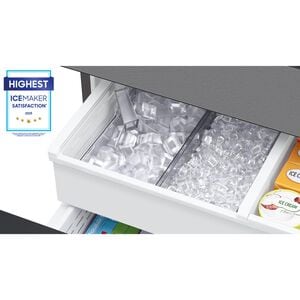 Samsung Bespoke 36 in. 28.6 cu. ft. Smart 4-Door French Door Refrigerator with AI Family Hub+, Beverage Center & Internal Water Autofill Pitcher - Charcoal Glass, , hires