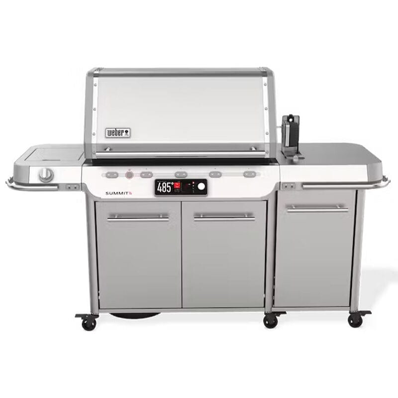 Weber Summit Smart FS38X S Series 5-Burners Natural Gas Grill with Side Burner, Rotisserie & Smoker Box - Stainless Steel, , hires
