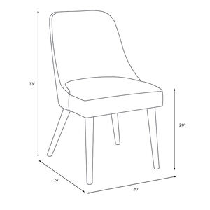 Skyline Furniture Modern Mid Century Dining Chair in Linen Fabric - Sandstone, , hires