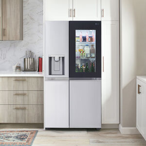 LG InstaView36 in. 27.1 cu. ft. Smart Side by Side Refrigerator with Ice & Water Dispenser - PrintProof Stainless Steel, PrintProof Stainless Steel, hires